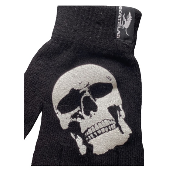 NWOT SKATELAB Skull Gloves in Black - Picture 4 of 5